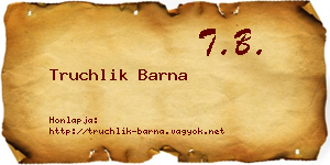 Truchlik Barna névjegykártya